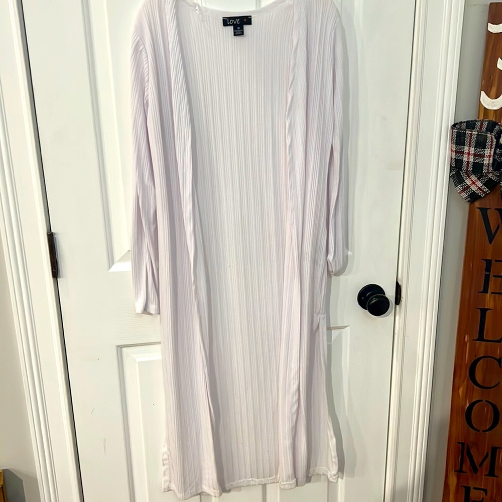 White ribbed cardigan